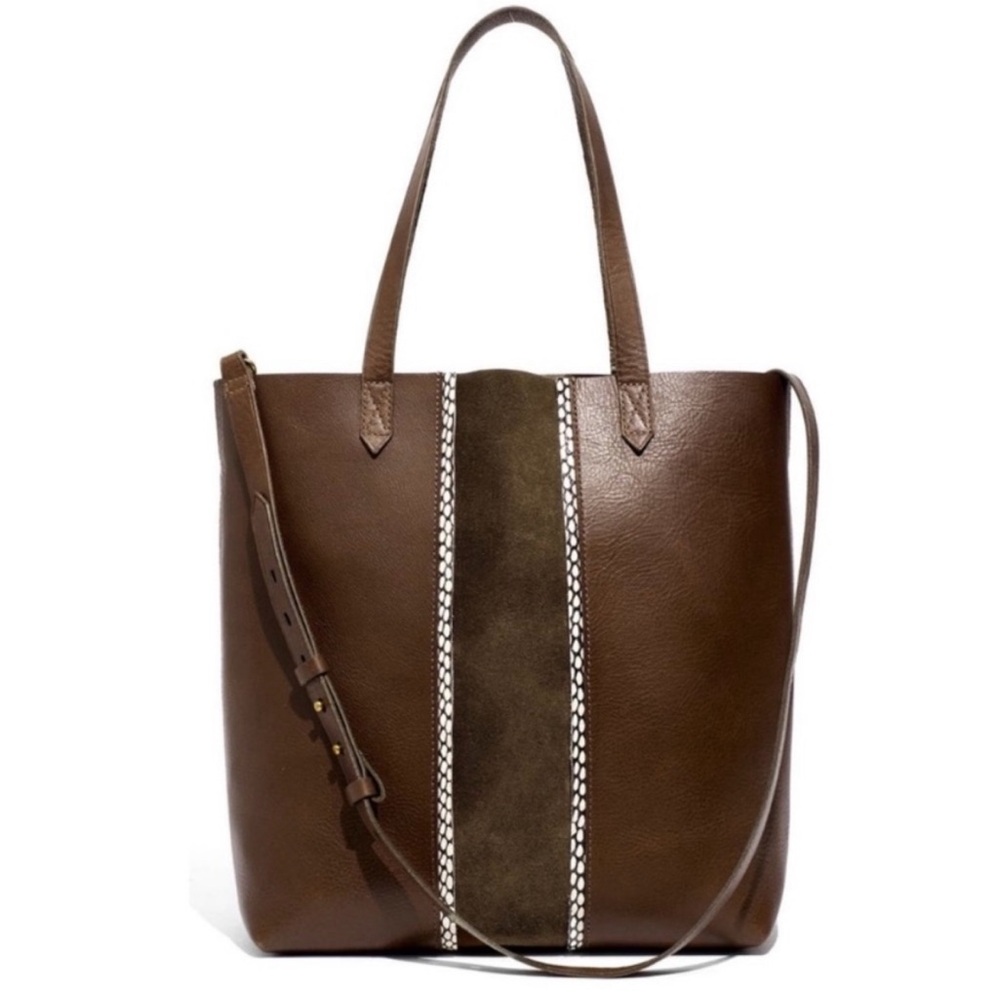 Madewell Medium Transport Tote in “Darkest Olive Multi”